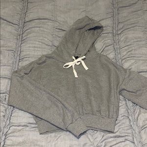 Forever 21 - gray crop hoodie - small